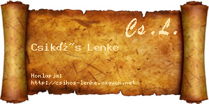 Csikós Lenke névjegykártya