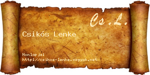 Csikós Lenke névjegykártya